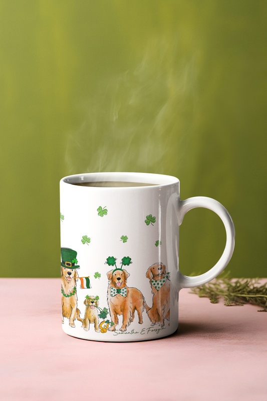 Golden Retriever St. Patrick's Mug