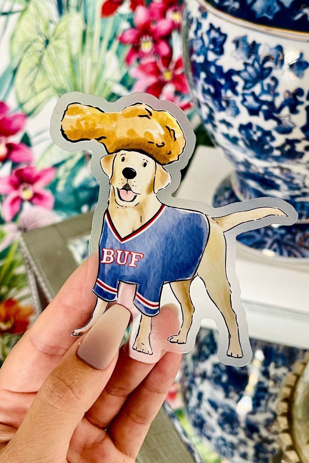 Buffalo Yellow Lab Vinyl Sticker