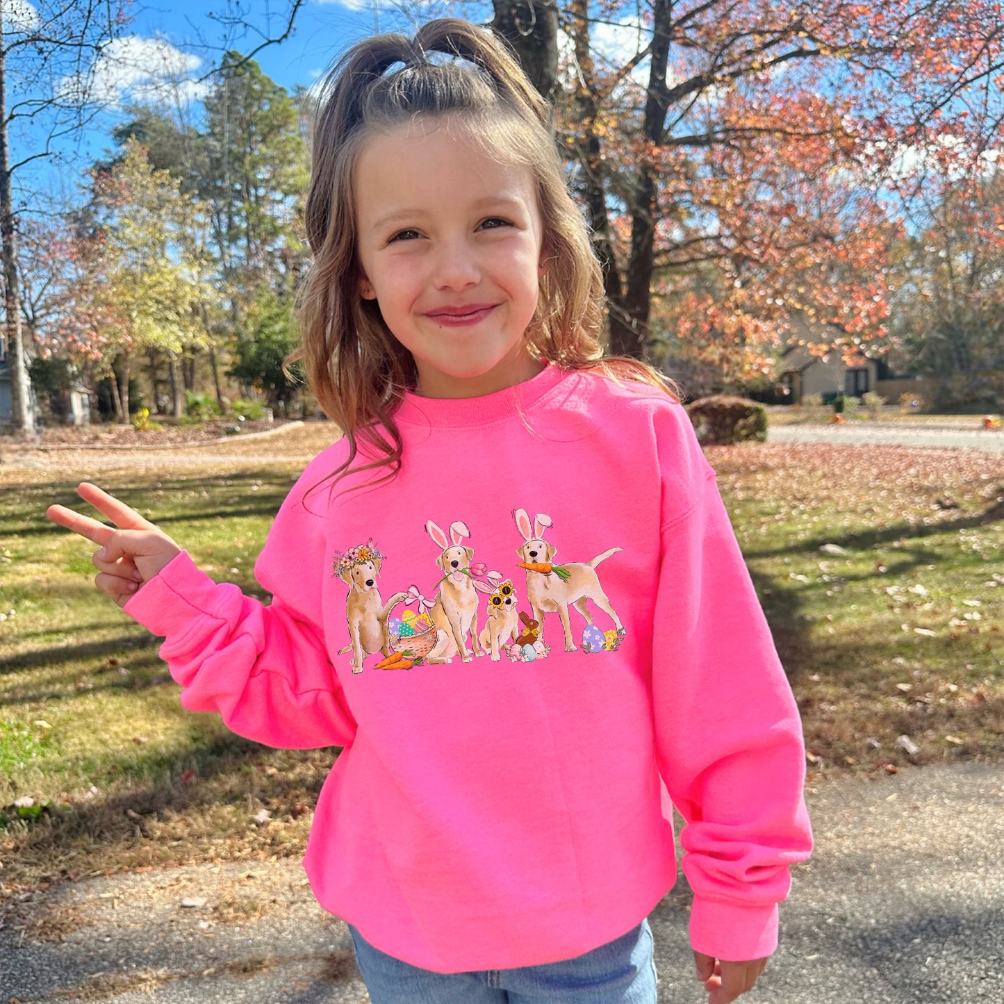 Yellow Labs Easter YOUTH Sweatshirt