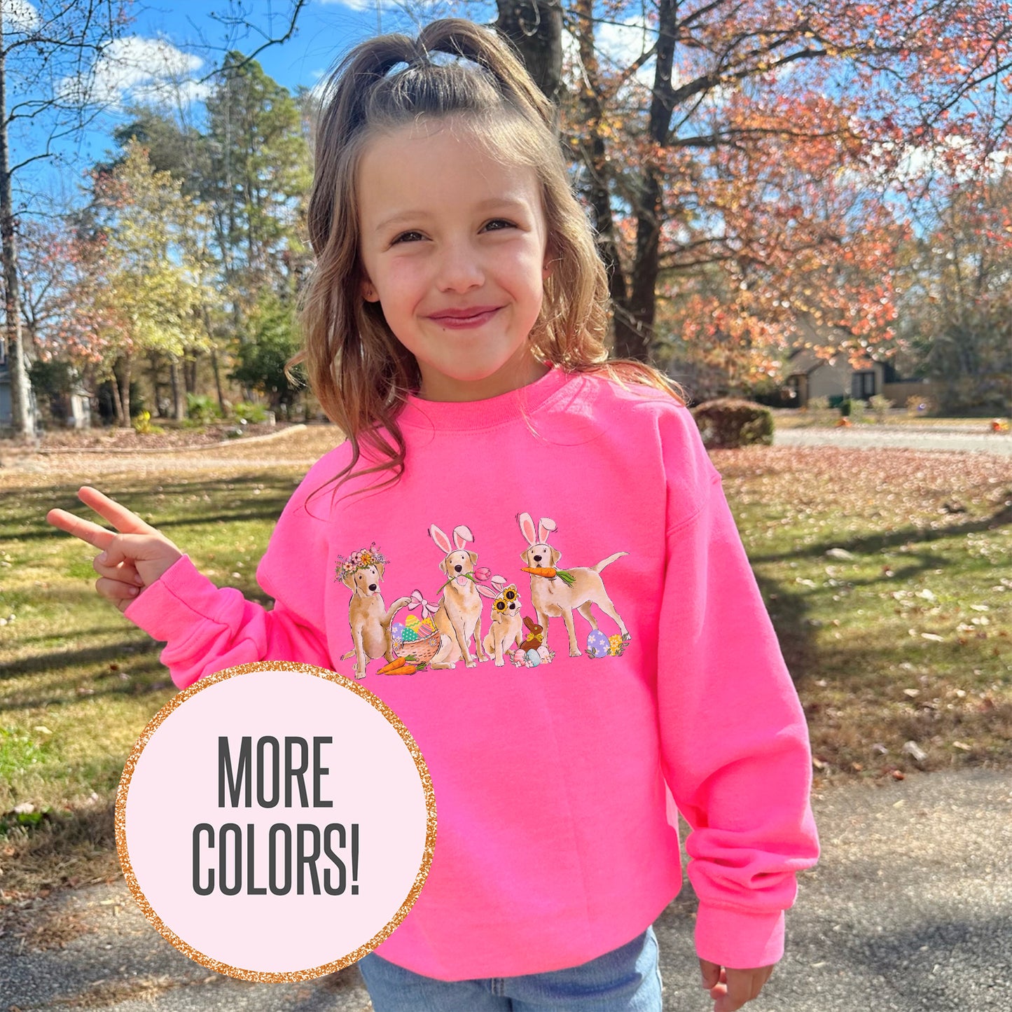 Yellow Labs Easter YOUTH Sweatshirt