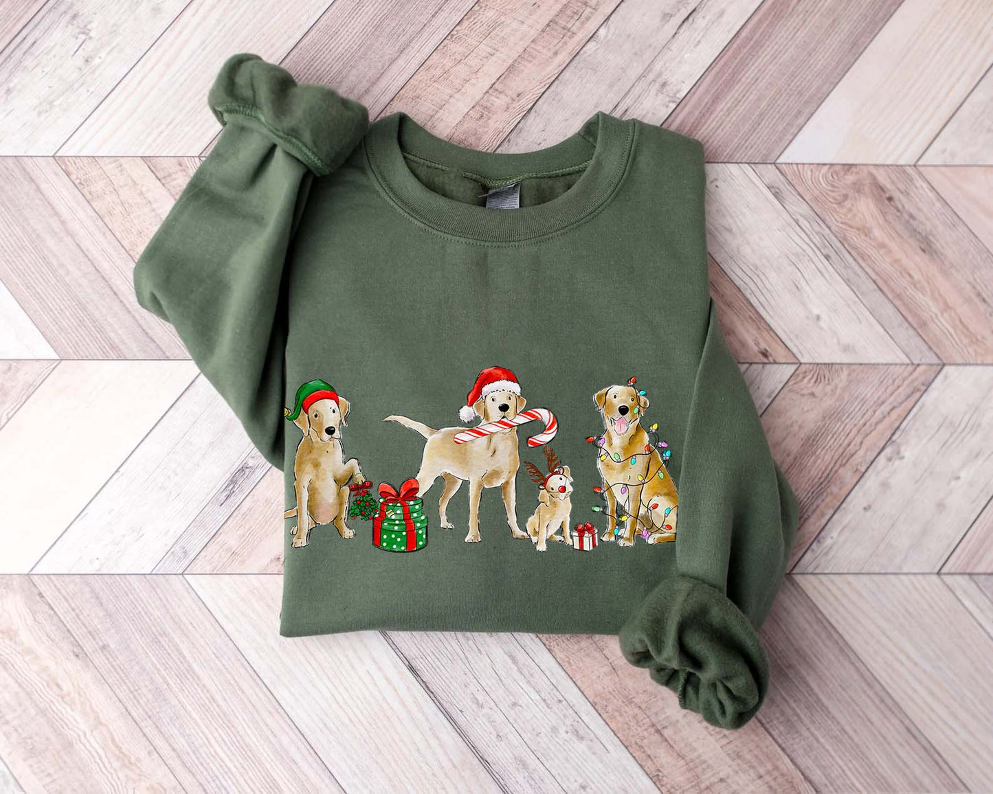 Yellow Lab Christmas Crewneck