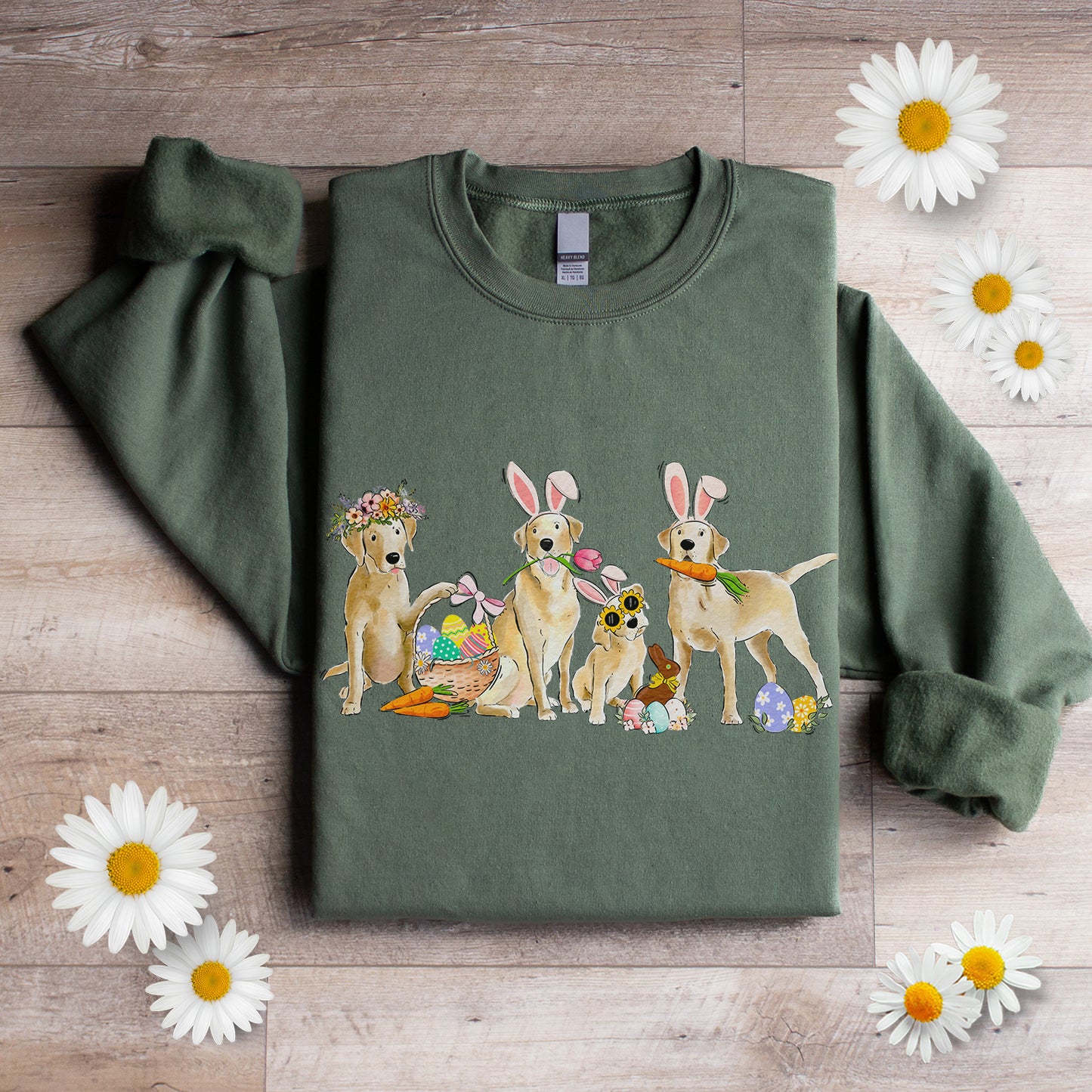 Yellow Labs Easter Crewneck Sweatshirt