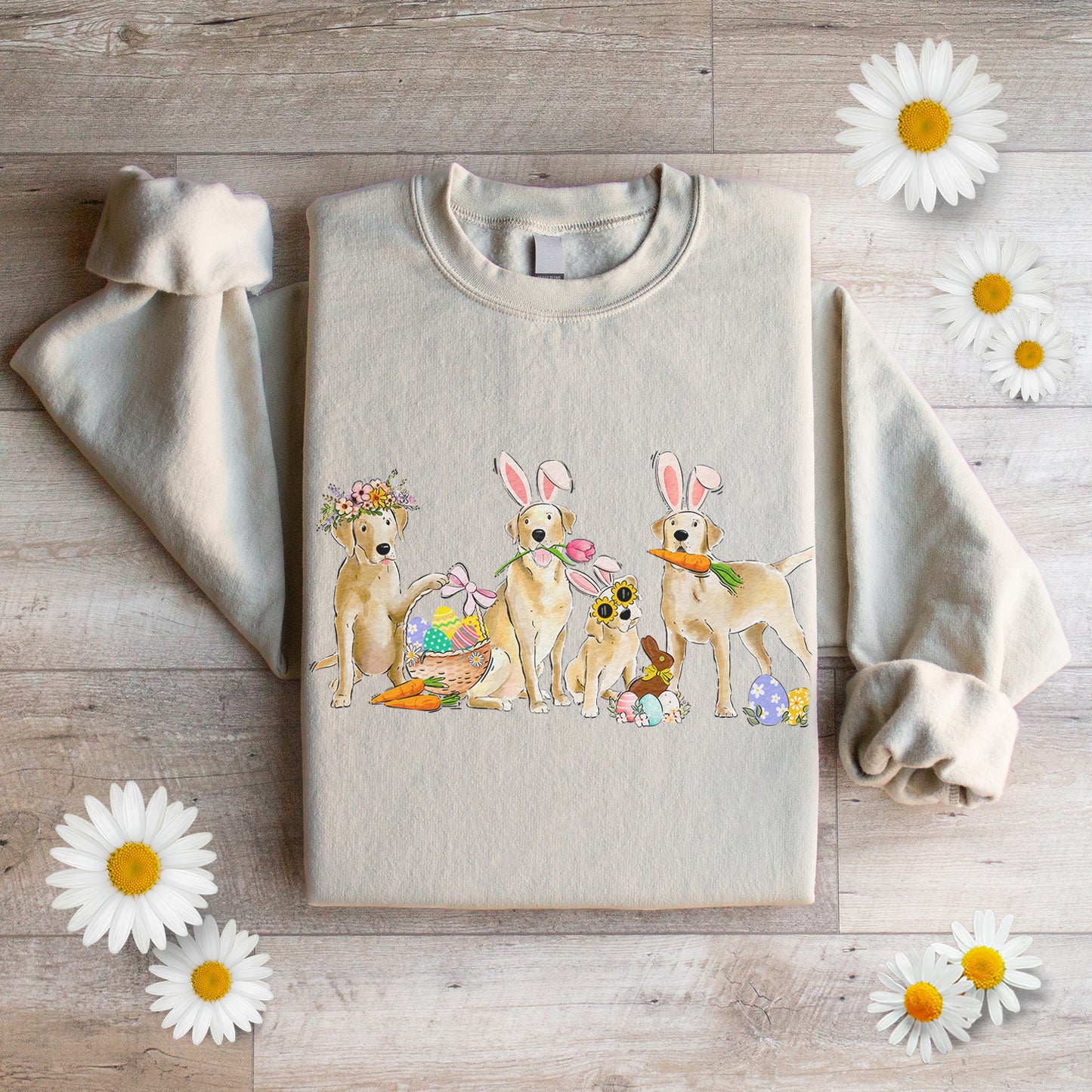 Yellow Labs Easter Crewneck Sweatshirt