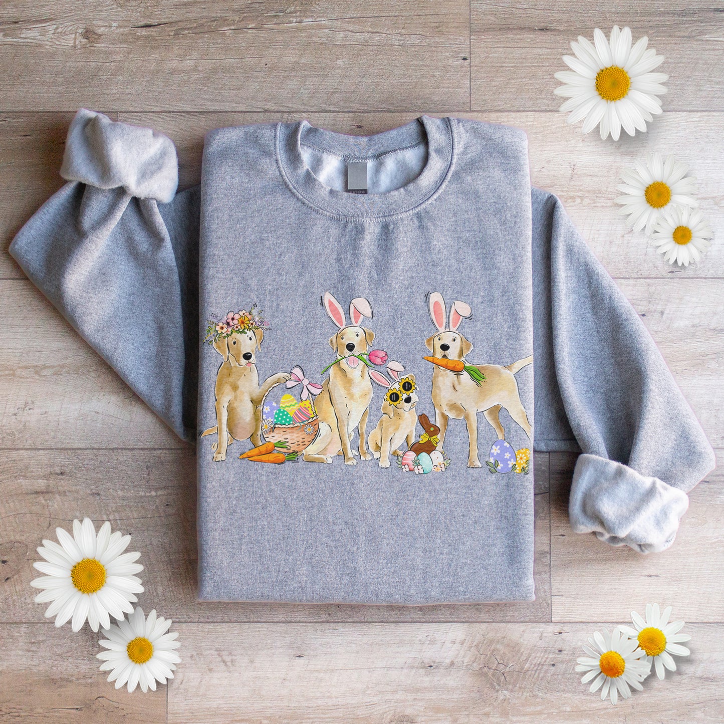 Yellow Labs Easter Crewneck Sweatshirt