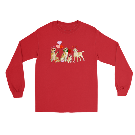 Yellow Lab Valentine Long Sleeve T-Shirts