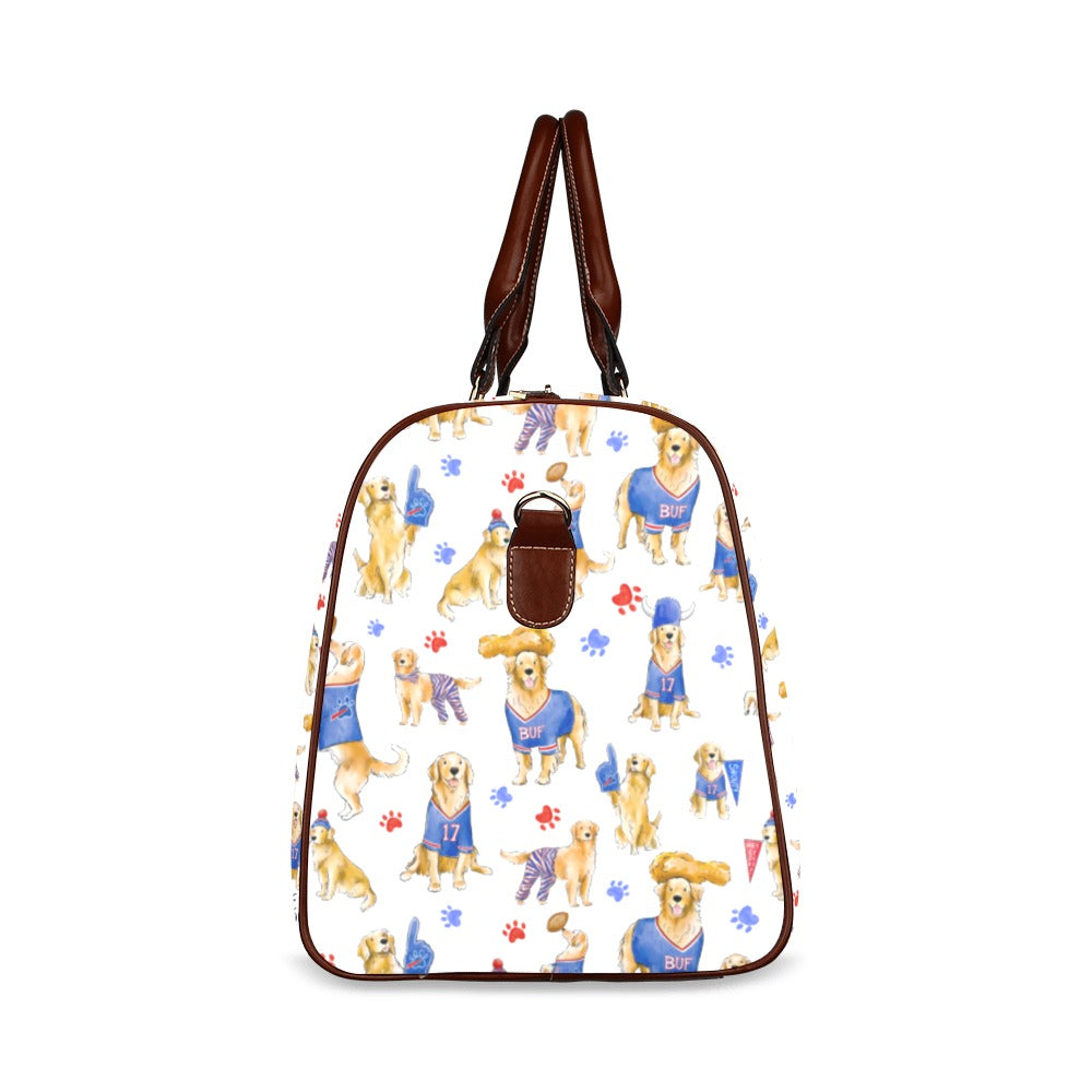 Buffalo Golden Retriever Waterproof Travel Bag