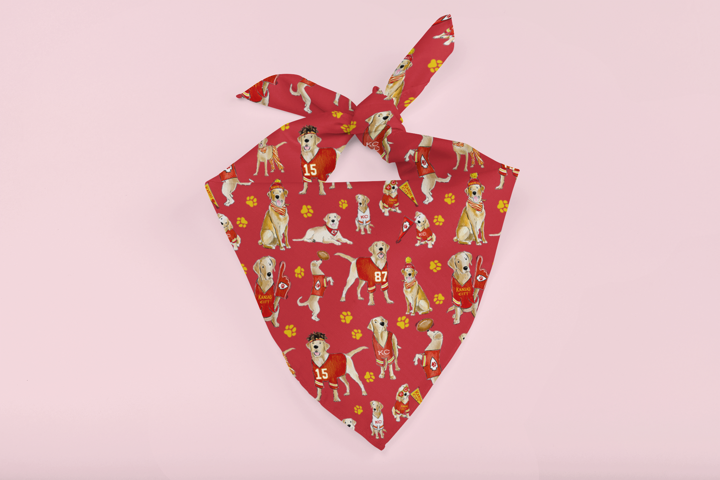 Kansas City Yellow Lab Bandana