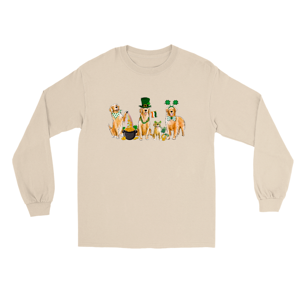 Golden Retriever St. Patrick's Long Sleeve T-Shirts