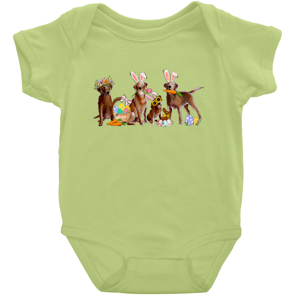 Chocolate Labradors Easter Onesie