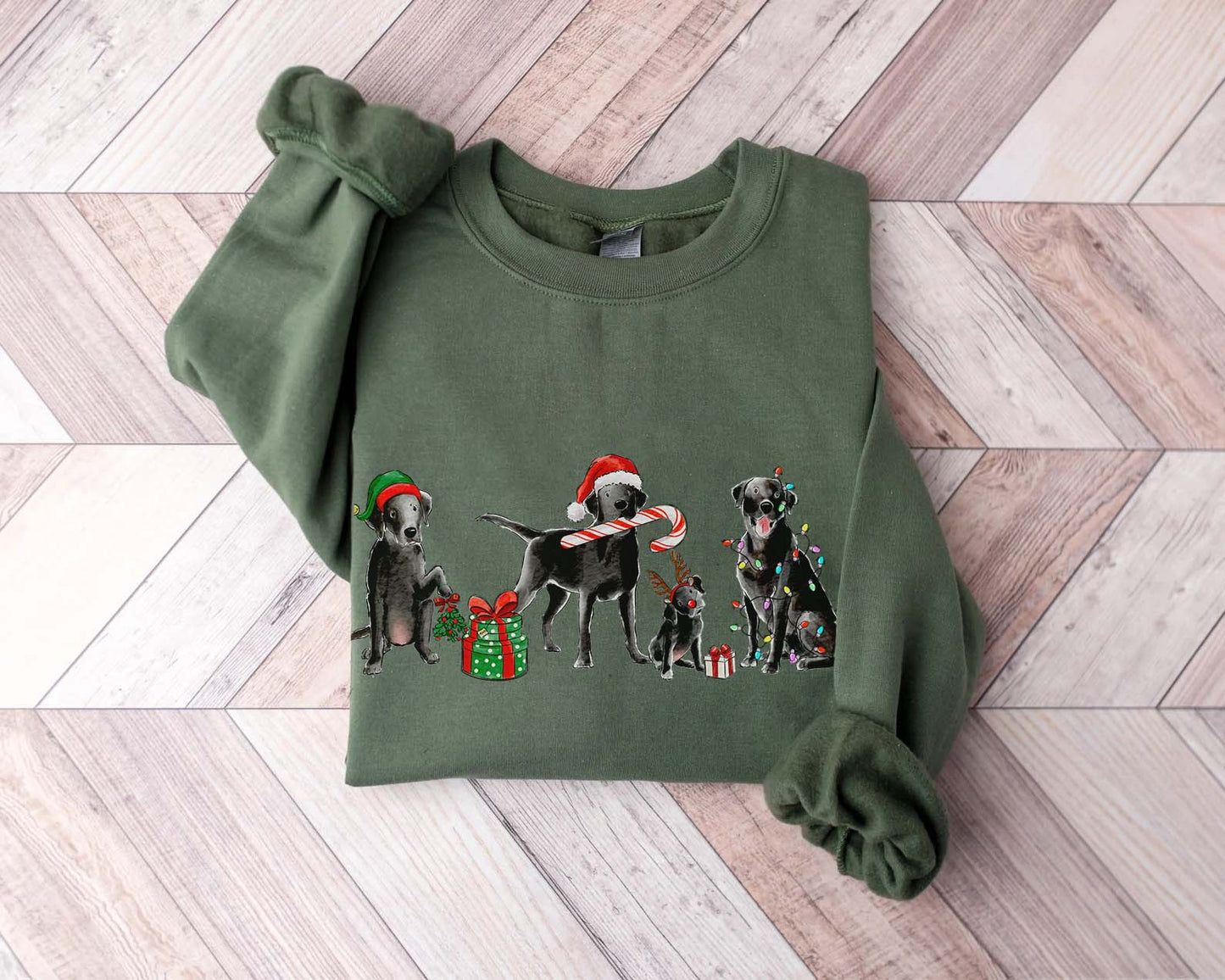 Black Lab Christmas Crewneck