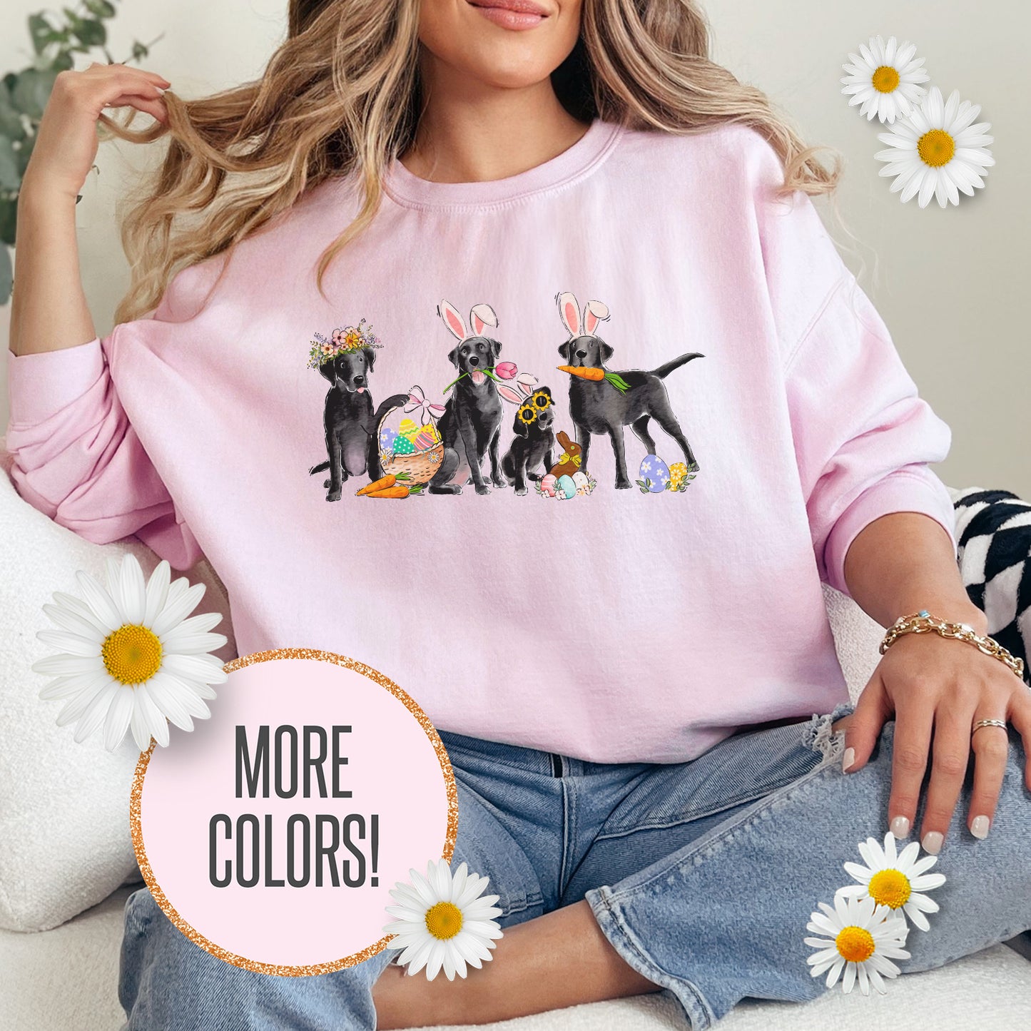Black Labs Easter Crewneck Sweatshirt