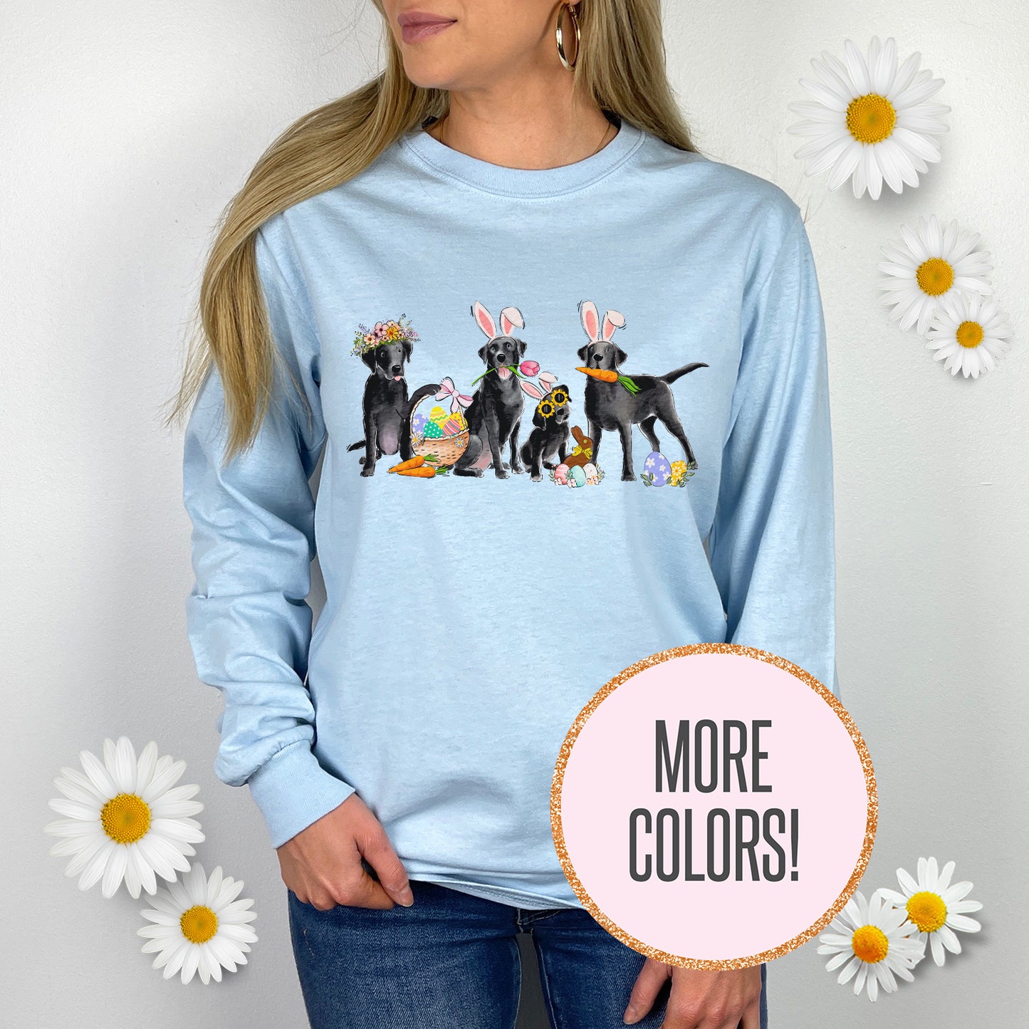 Black Labs Easter Long Sleeve T-Shirts