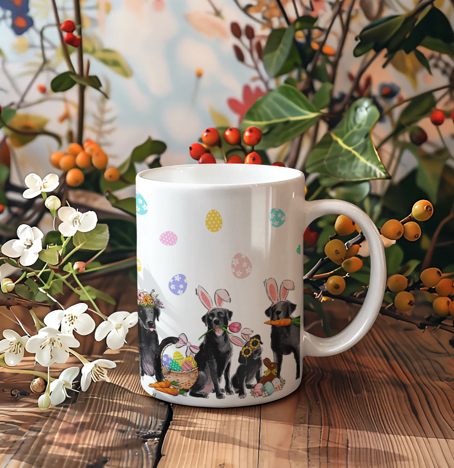 Black Labs Easter Mug