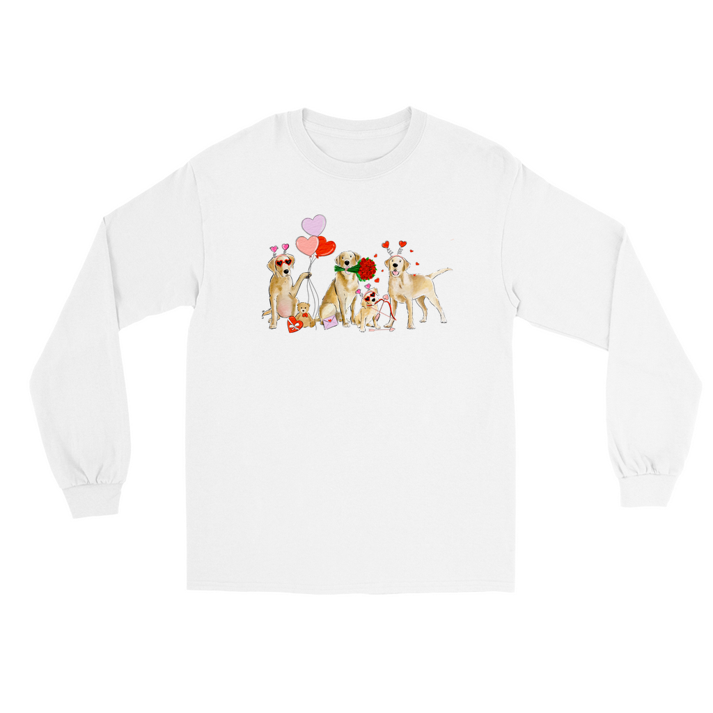 Yellow Lab Valentine Long Sleeve T-Shirts