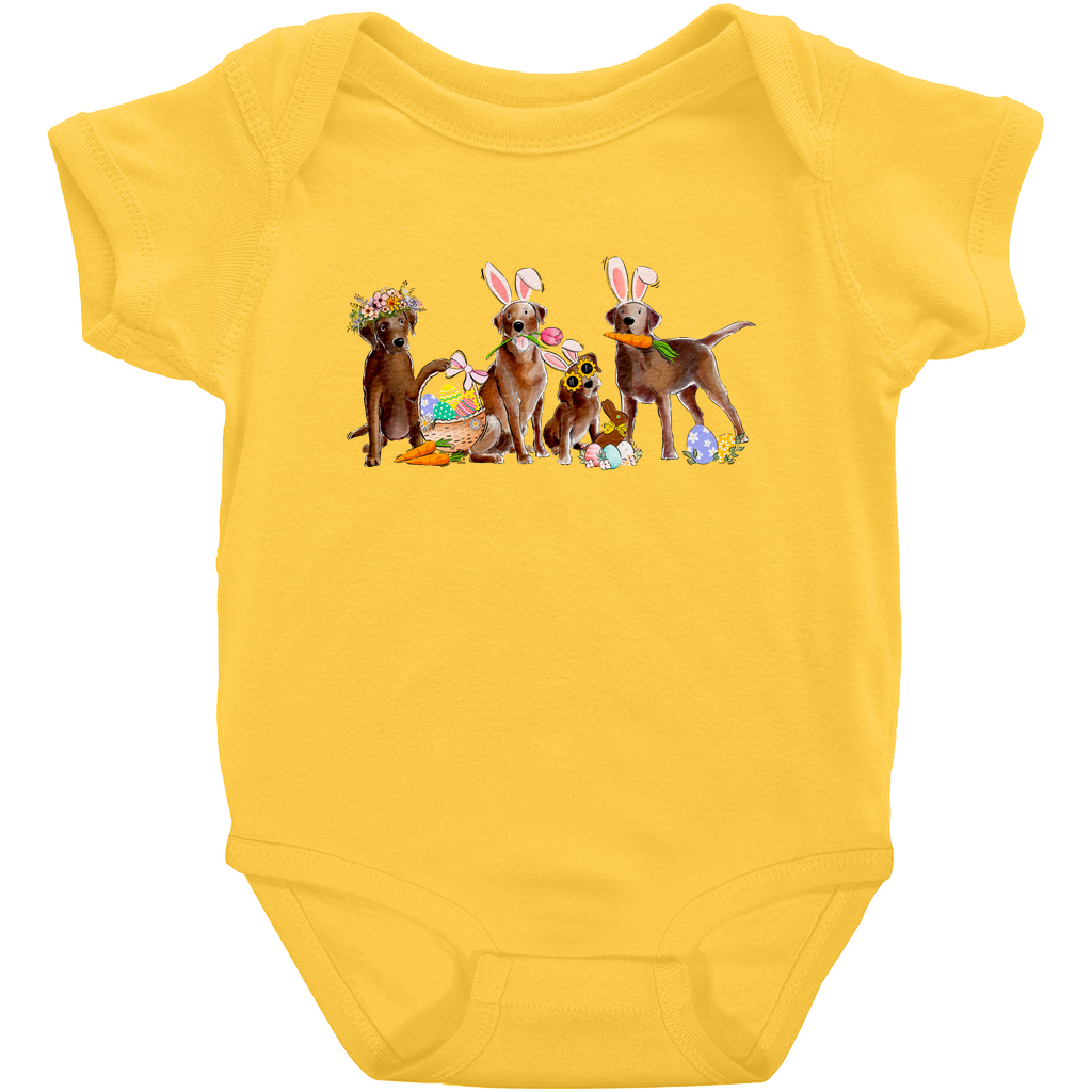 Chocolate Labradors Easter Onesie