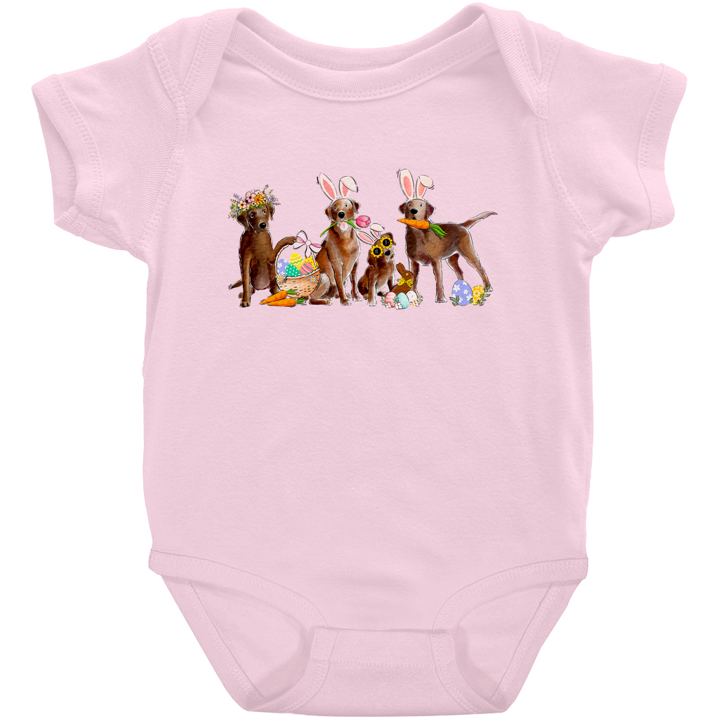 Chocolate Labradors Easter Onesie