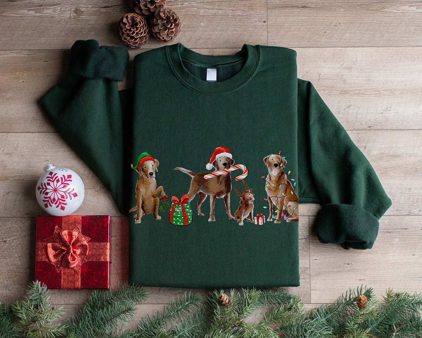 Chocolate Lab Christmas Crewneck