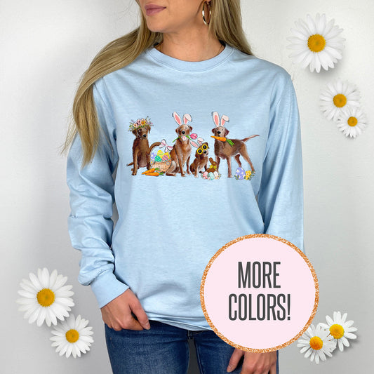Chocolate Labs Easter Long Sleeve T-Shirts