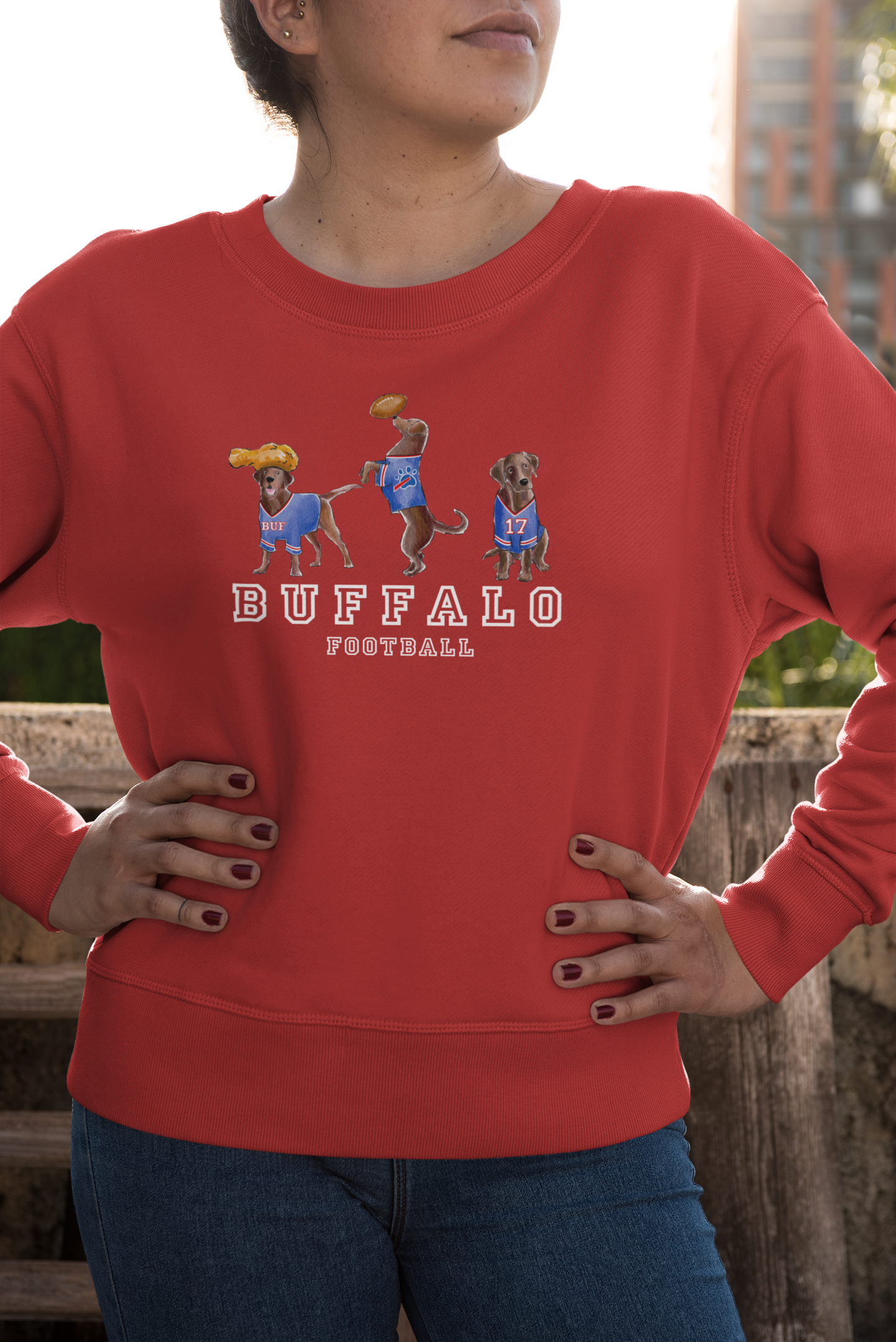 Buffalo Chocolate Lab Crewneck