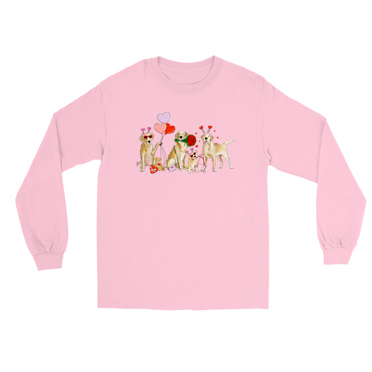 Yellow Lab Valentine Long Sleeve T-Shirts