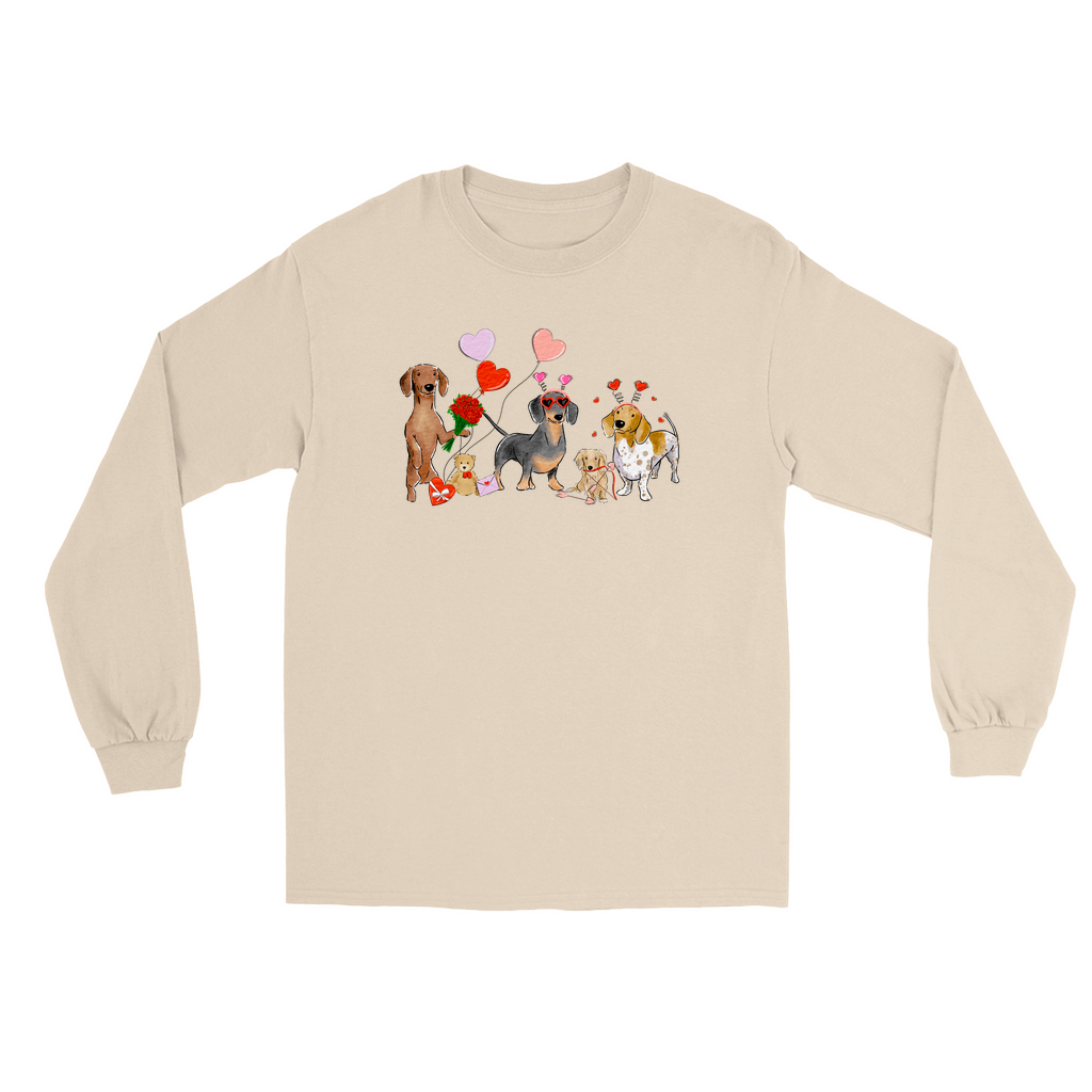Wiener Valentine Long Sleeve T-Shirts