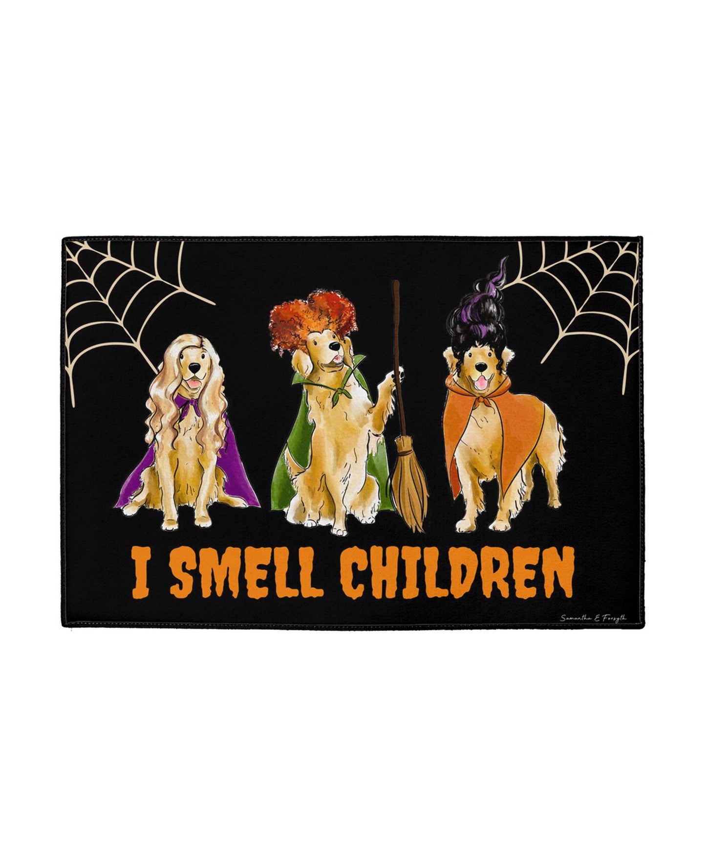 Golden Retriever Hocus Paw-cus Doormat