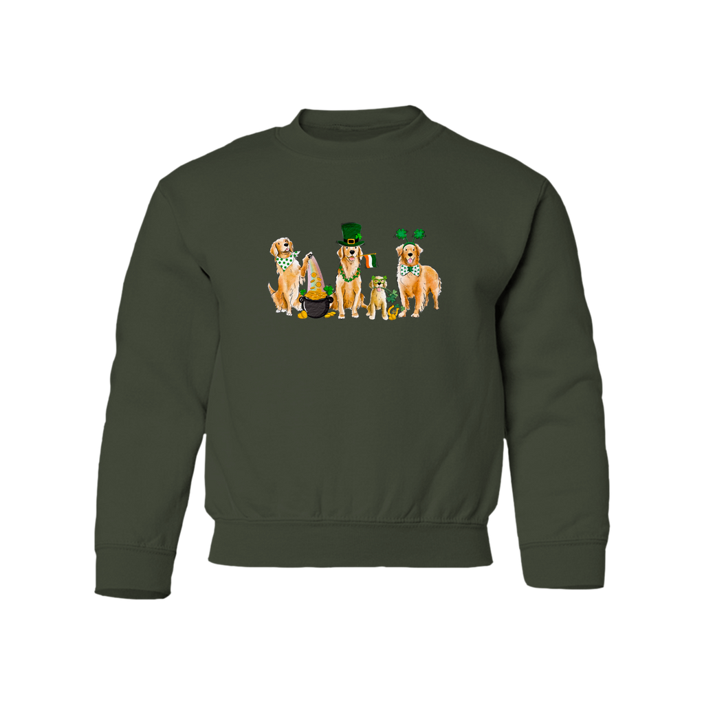 Golden Retriever St. Patrick's YOUTH Sweatshirts
