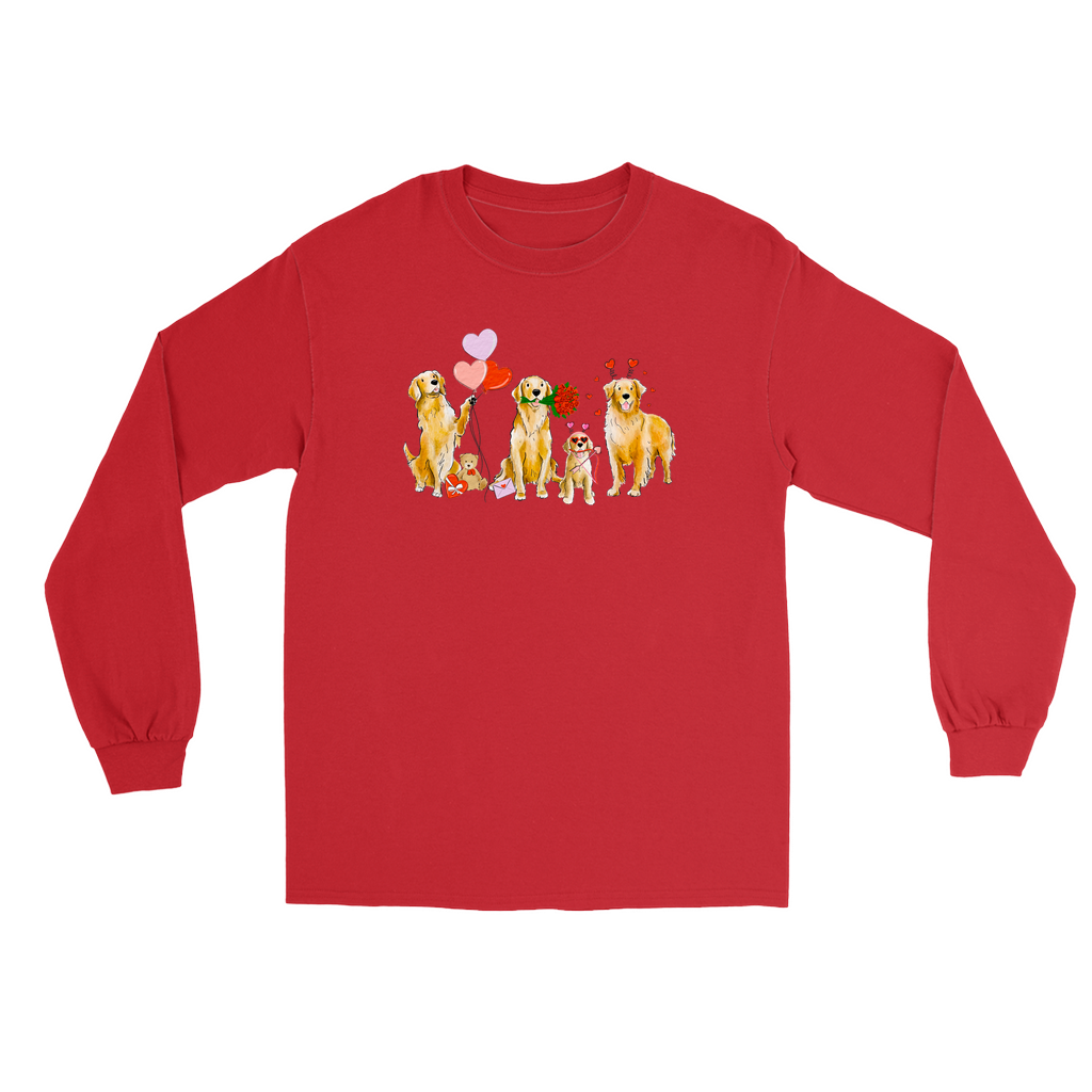 Golden Retriever Valentine Long Sleeve T-Shirts