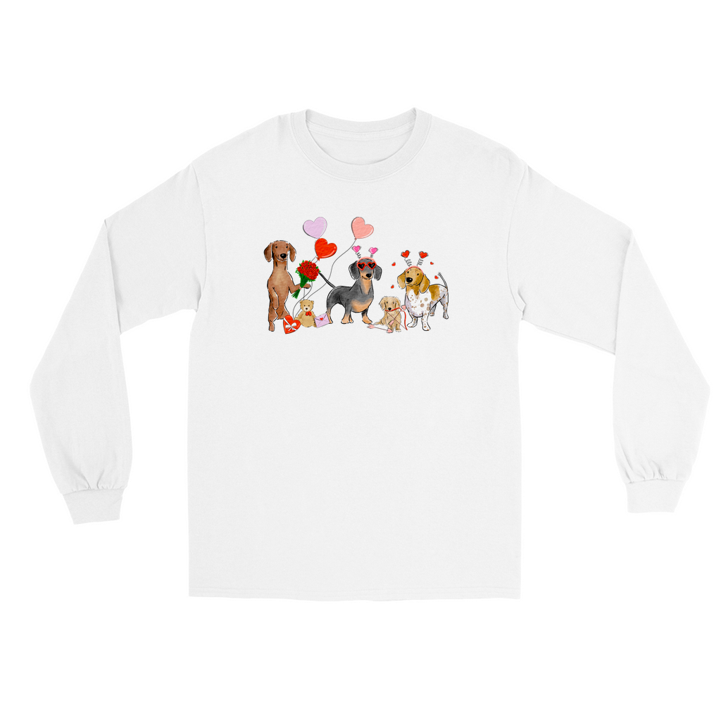 Wiener Valentine Long Sleeve T-Shirts
