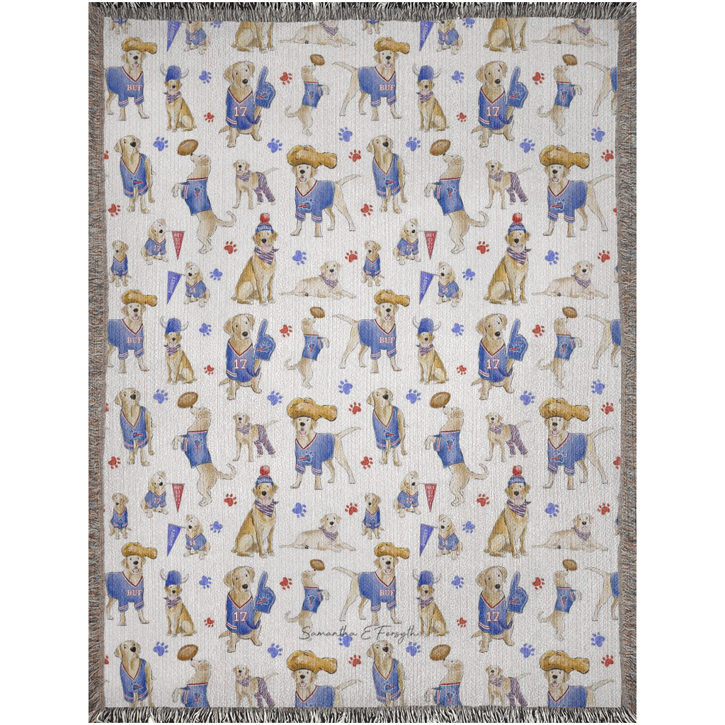 Buffalo Yellow Lab Woven Blanket
