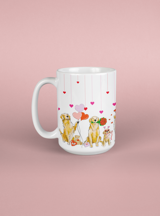 Golden Retriever Valentine Mug