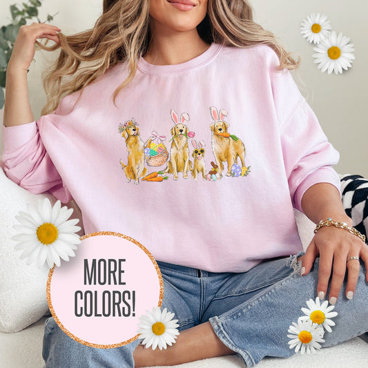 Golden Retriever Easter Crewneck Sweatshirt