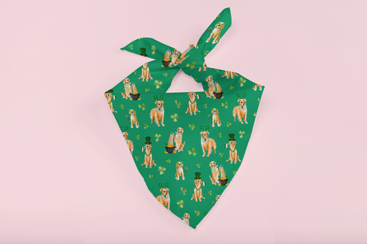 Golden Retriever St. Patrick's Bandanas