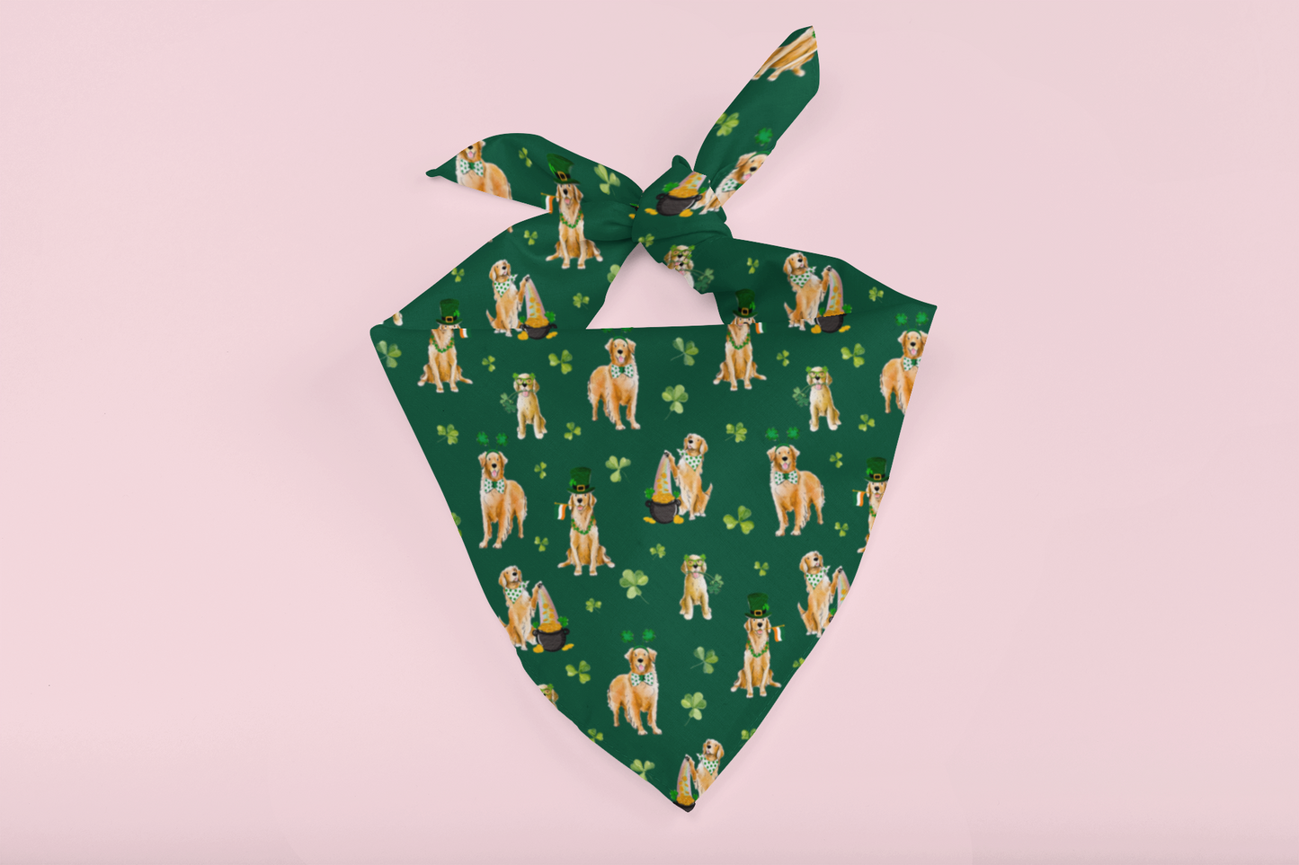 Golden Retriever St. Patrick's Bandanas