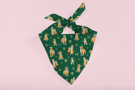 Golden Retriever St. Patrick's Bandanas