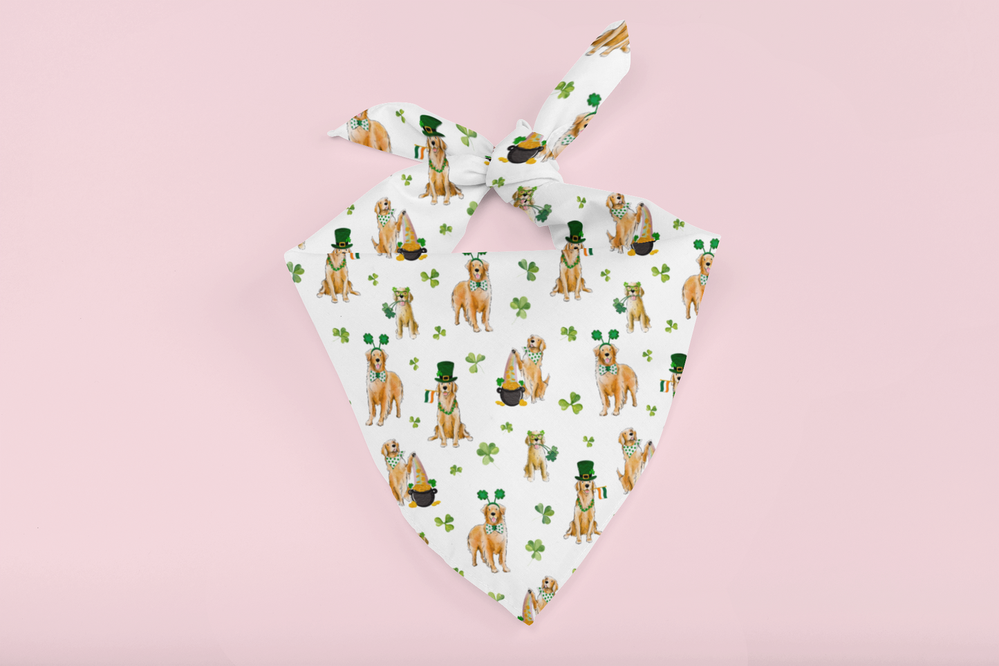 Golden Retriever St. Patrick's Bandanas