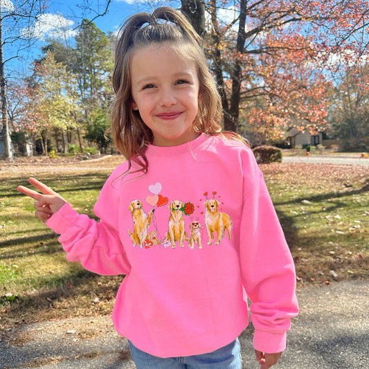 Golden Retriever Valentine YOUTH Sweatshirts