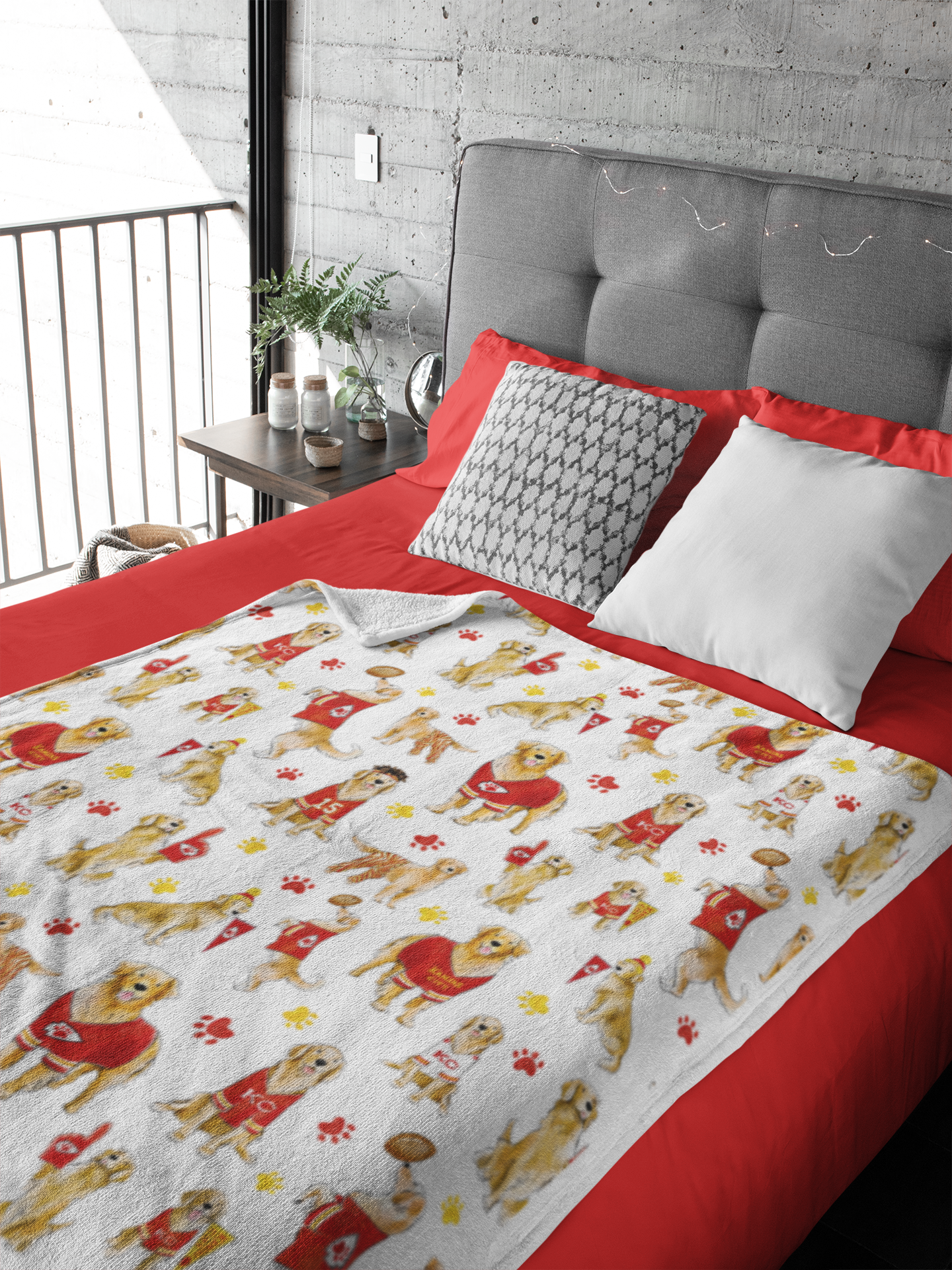 Kansas City Golden Retriever Minky Blanket