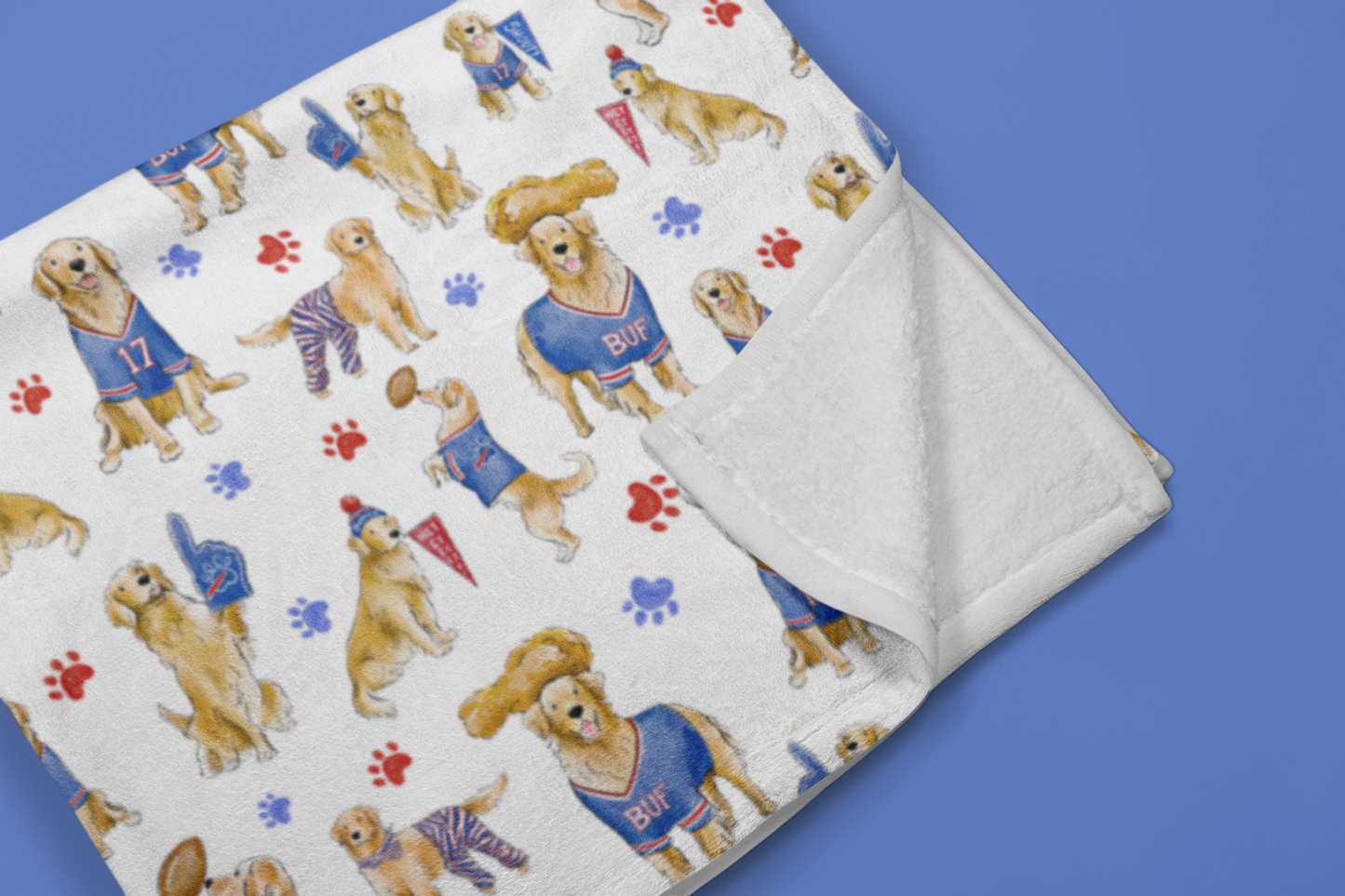Buffalo Golden Retriever Minky Blanket