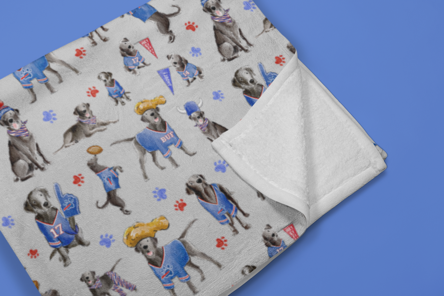 Buffalo Black Lab Minky Blanket
