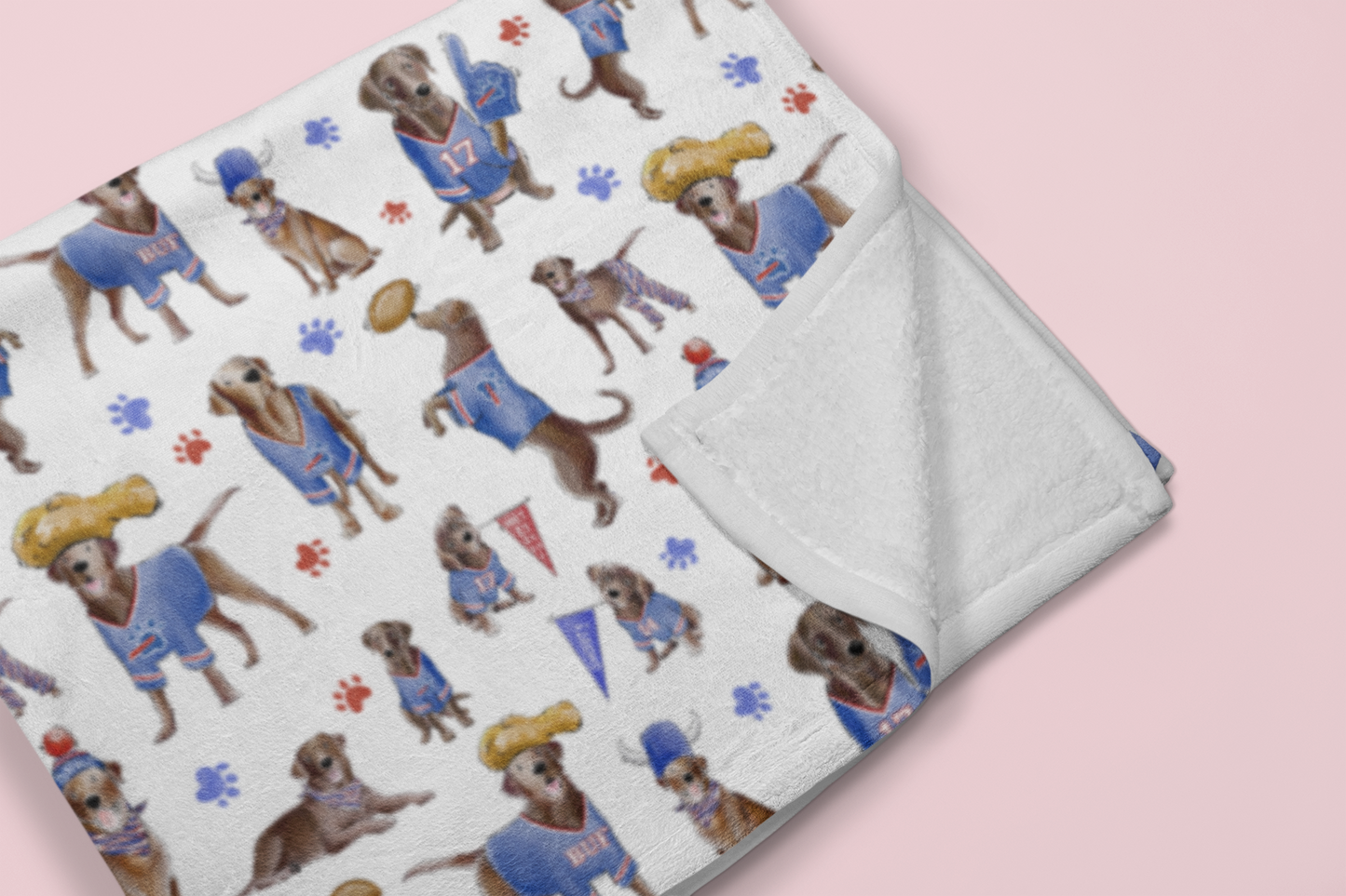 Buffalo Chocolate Lab Minky Blanket