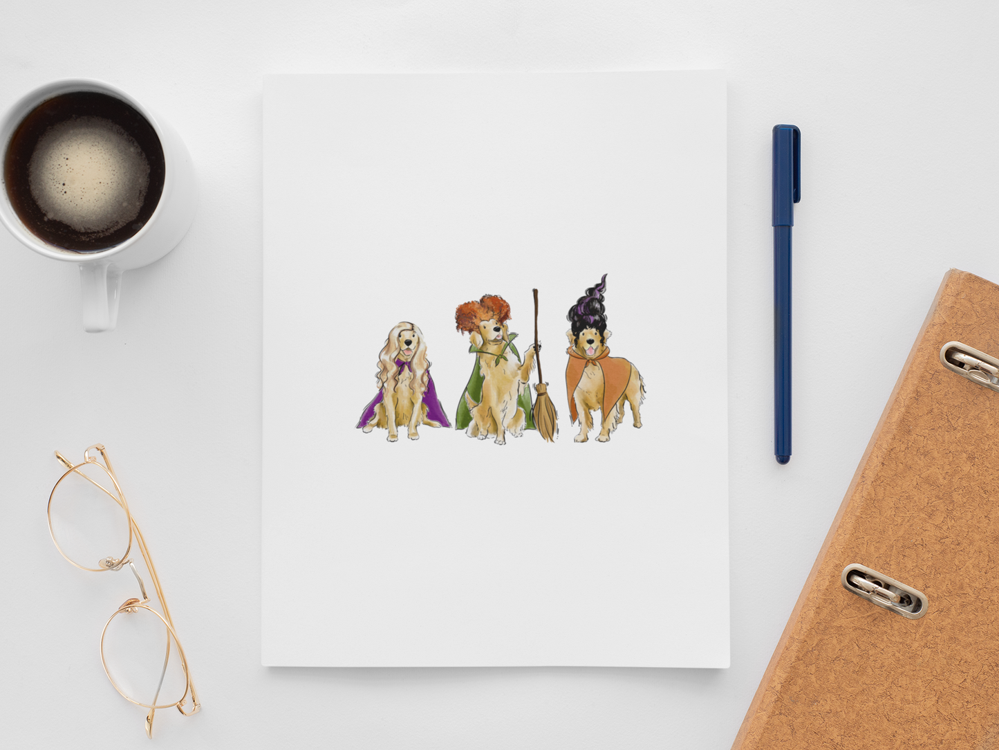 Golden Retriever Hocus Paw-cus Vinyl Sticker