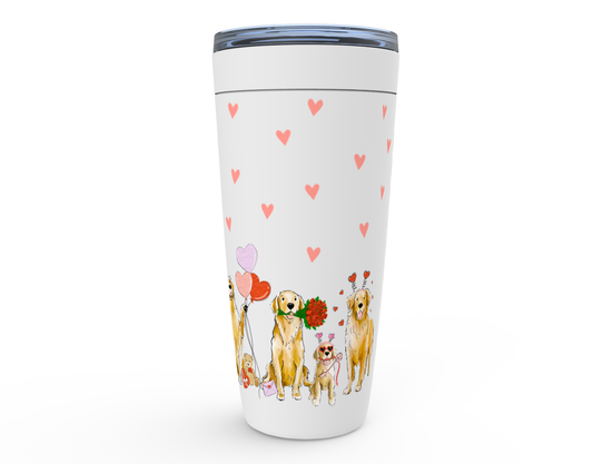 Golden Retriever Valentine Tumbler