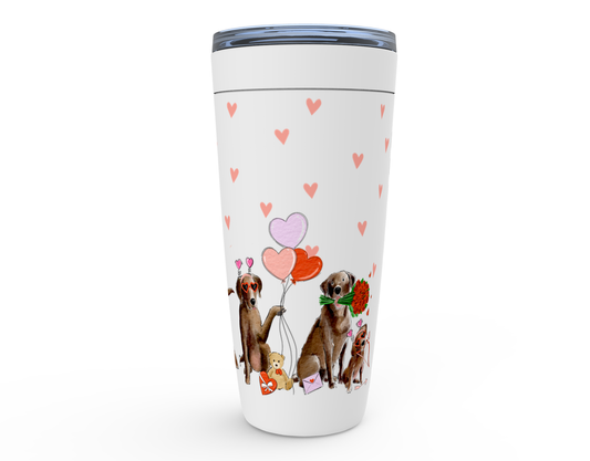 Chocolate Lab Valentine Tumbler