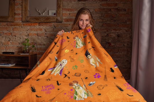 Golden Retriever Hocus Paw-cus Minky Blankets