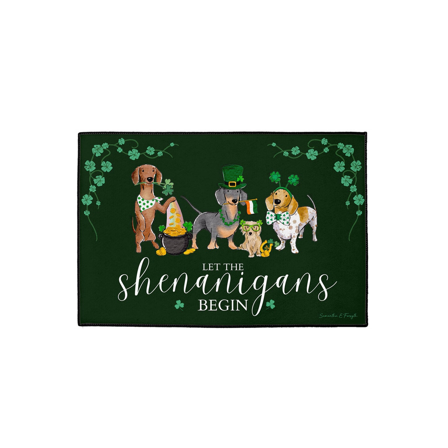 Wiener St. Patrick's Doormat
