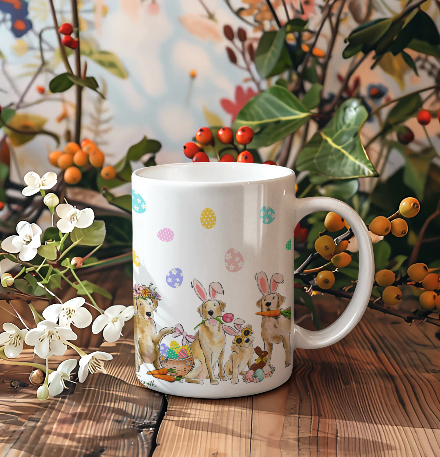 Yellow Labs Easter Mug