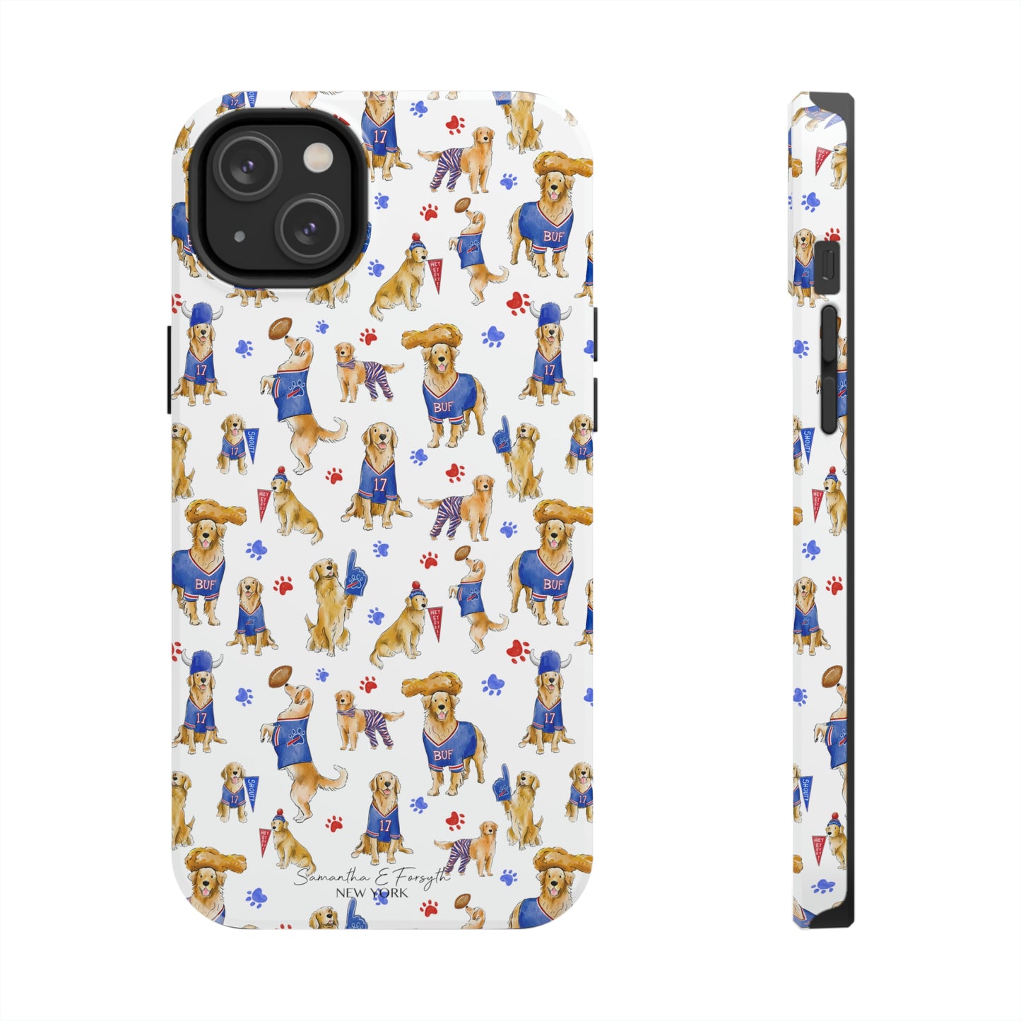 Buffalo Golden Retriever Pretty Tough Phone Case