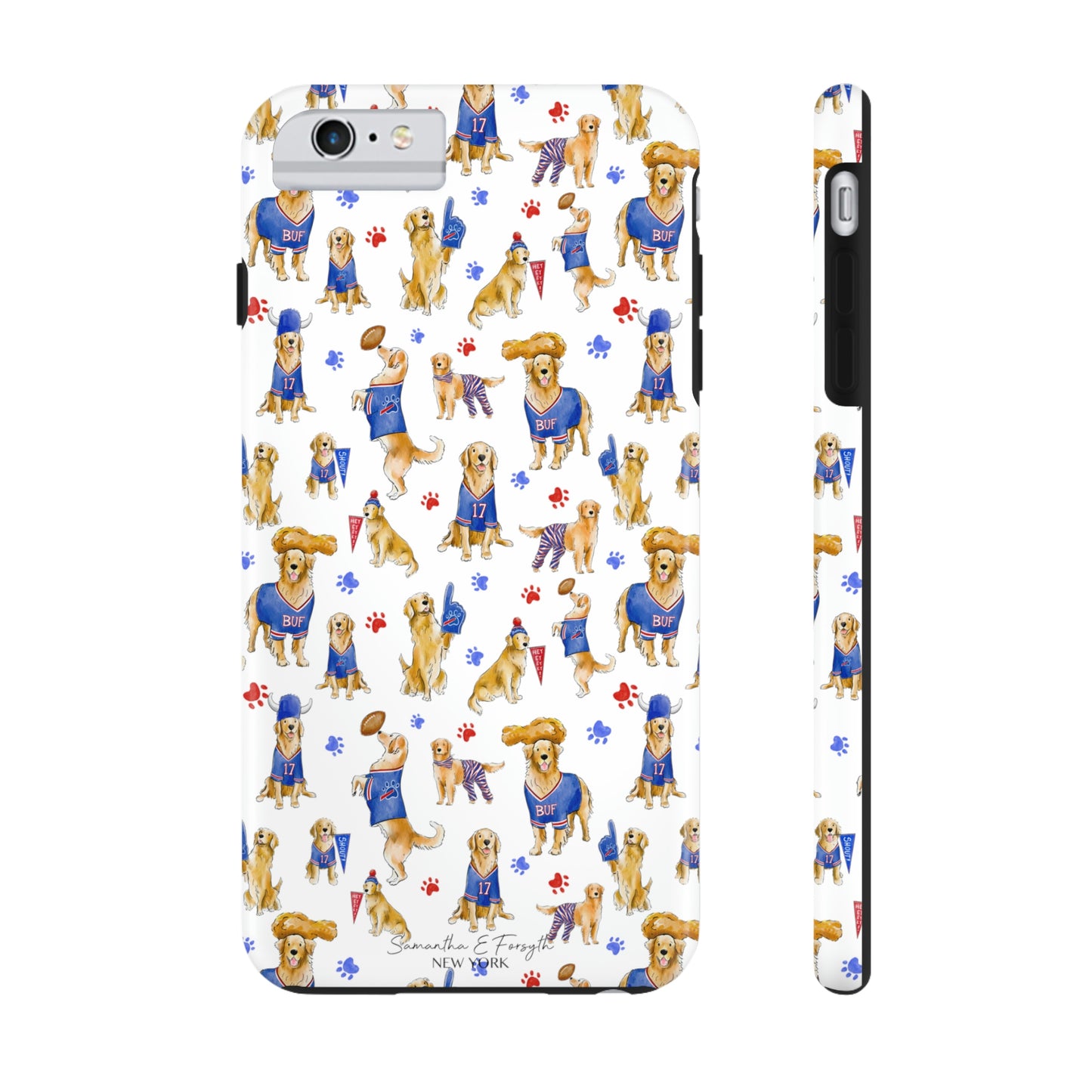 Buffalo Golden Retriever Pretty Tough Phone Case
