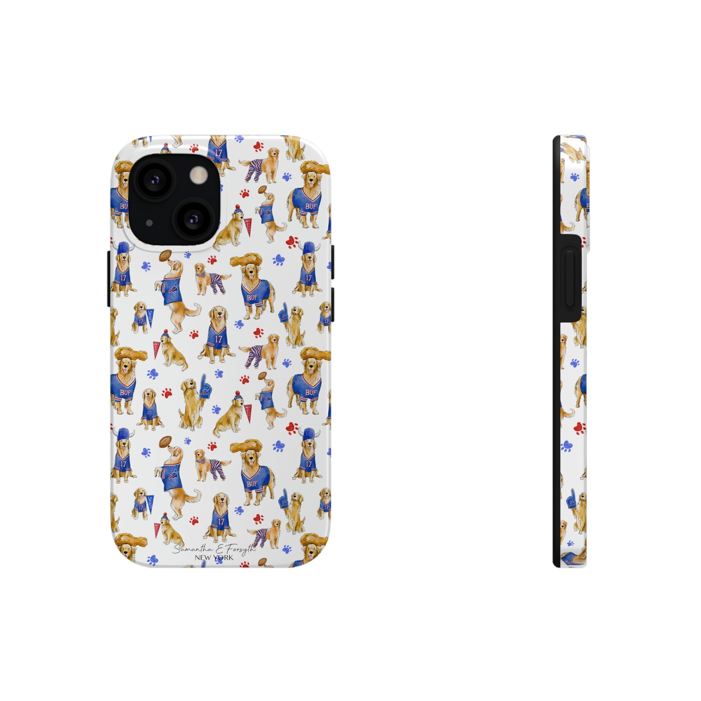 Buffalo Golden Retriever Pretty Tough Phone Case